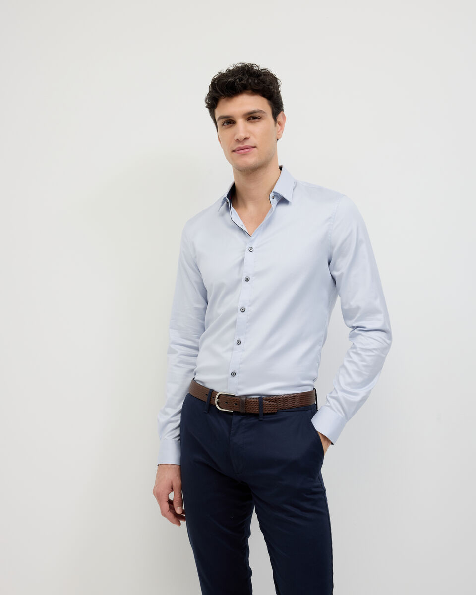 Accent Stretch Long Sleeve Shirt, Light Blue, hi-res